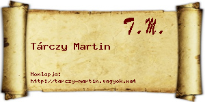 Tárczy Martin névjegykártya