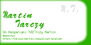 martin tarczy business card